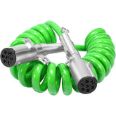 7 Way Trailer 15 FT Green ABS Spiral Electrical Power cord